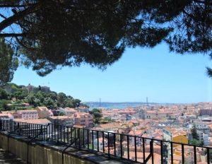 Lisbon - View of St. George's Castle & 25th of April Bridge 2